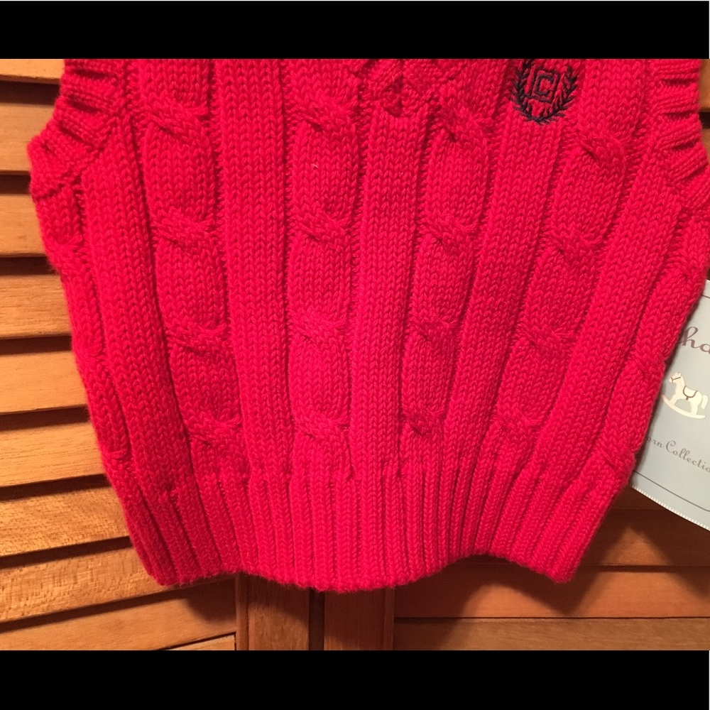 Chaps Newborn Collection Red Vest - Picture 3 of 6